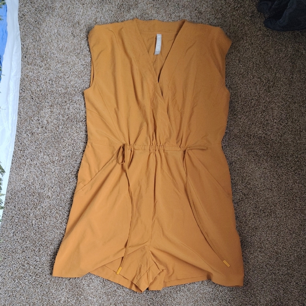 Kids Mustard Yellow Sleeveless One-Piece Romper